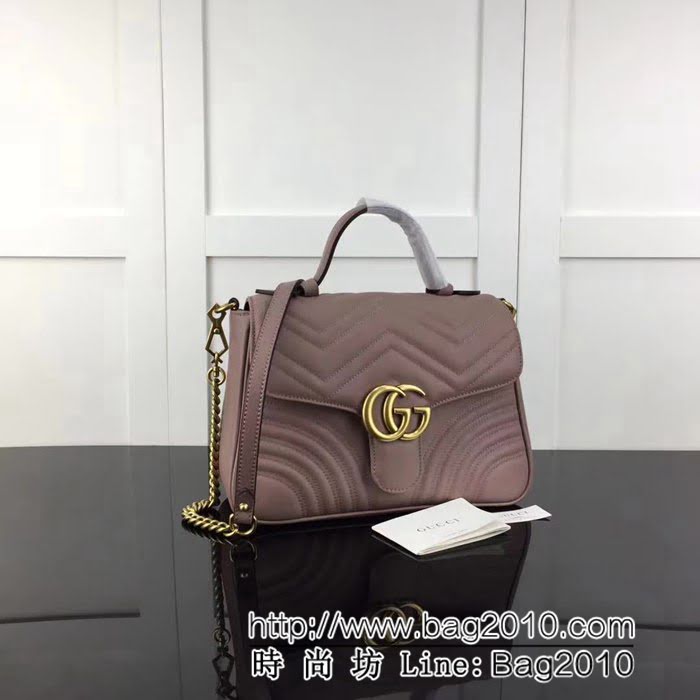GUCCI古馳原單 新款專櫃品質原單貨實物實拍498110 裸粉手提單肩斜挎包 HY1113